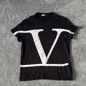 Valentino Black and White Logo Tee